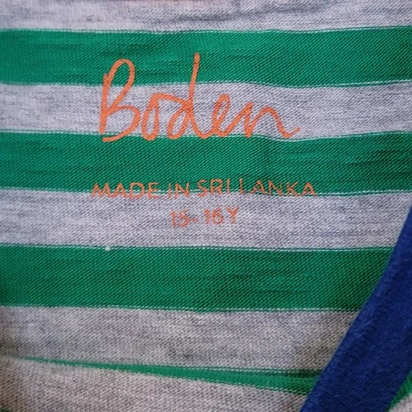 Mini Boden Striped T-Shirt - Picture 2 of 4